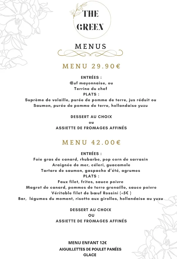 Menu_Club House The Green_Pléhédel_image_2