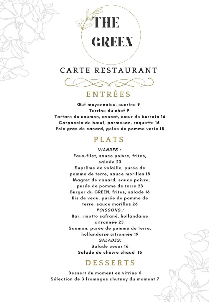 Menu_Club House The Green_Pléhédel_image_3