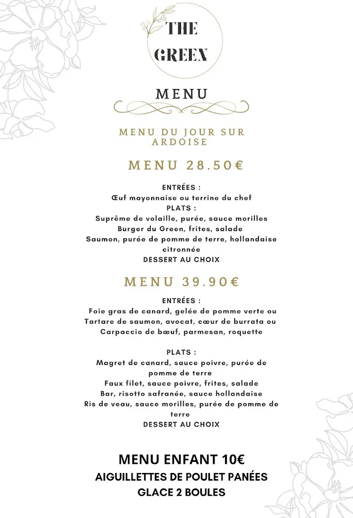 Menu_Club House The Green_Pléhédel_image_4