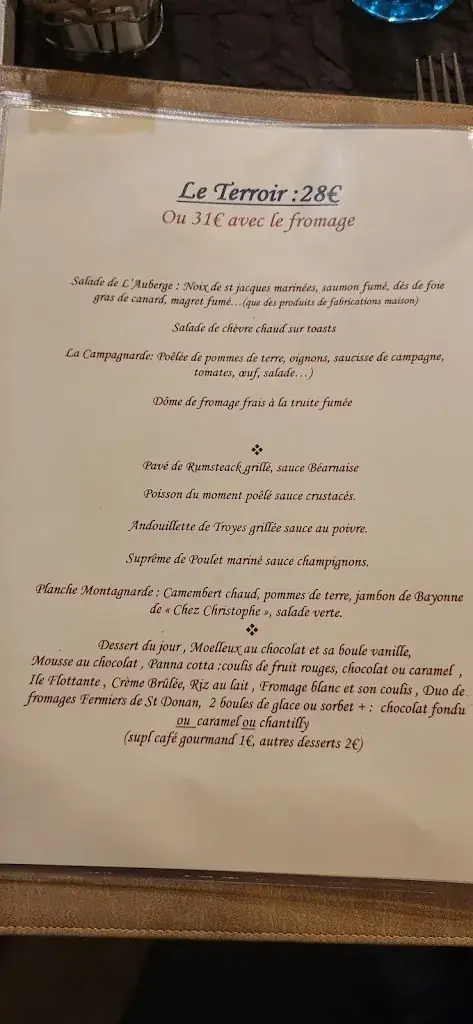 Menu_L'Auberge Du Goélo_Châtelaudren-Plouagat_image_1