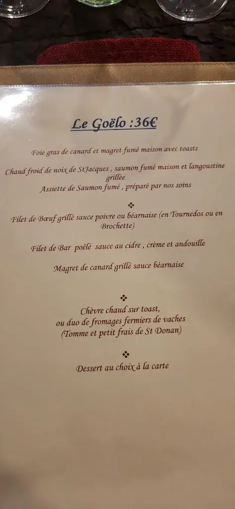 Menu_L'Auberge Du Goélo_Châtelaudren-Plouagat_image_3