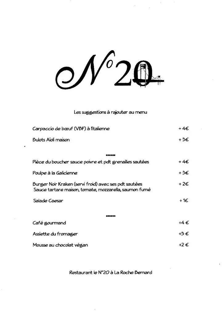 Menü_Le N°20 la roche Bernard_Roche-Bernard_Bild_1