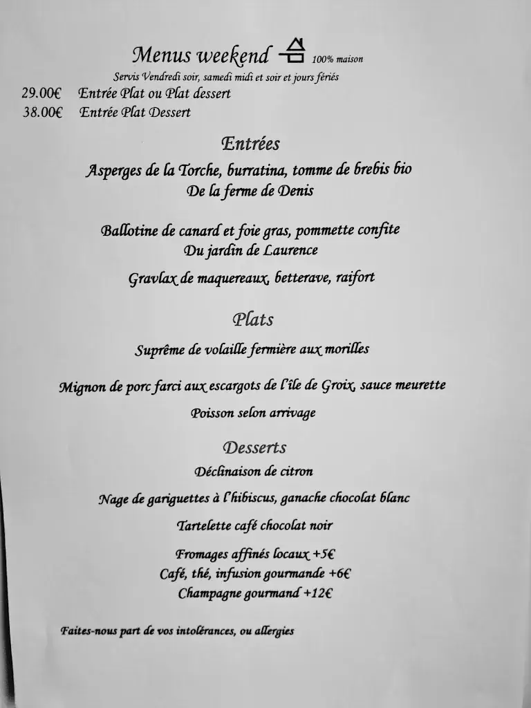 Menu_La Table de Morvan à GOURIN(56)_Gourin_image_3