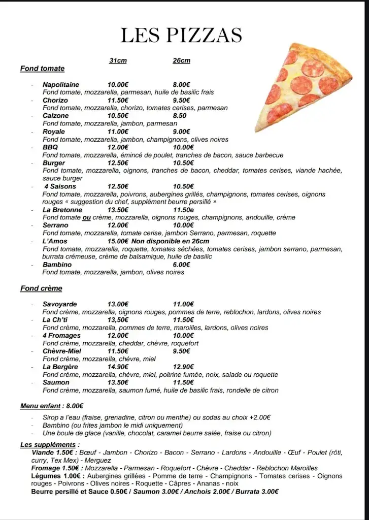 Menu_PIZZ'AMOS: Restaurant Pizzeria sur place où à emporter._Gourin_image_1