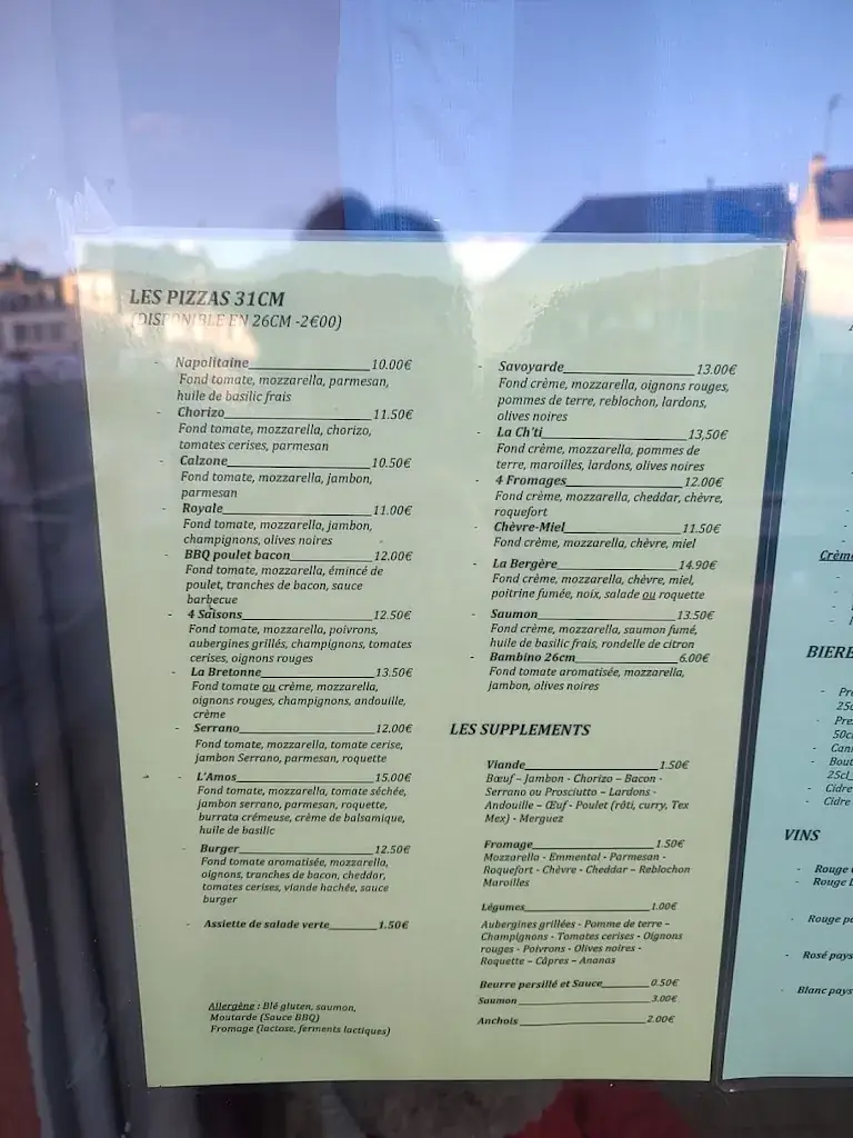 Menu_PIZZ'AMOS: Restaurant Pizzeria sur place où à emporter._Gourin_image_2