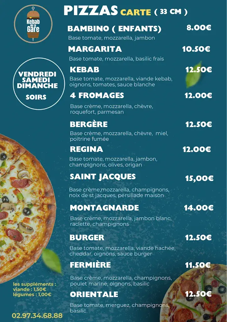 Menu_Kebab De La Gare Gourin_Gourin_image_1