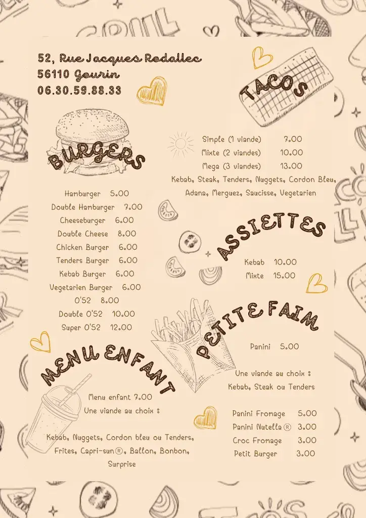 Menu_O 52_Gourin_image_1