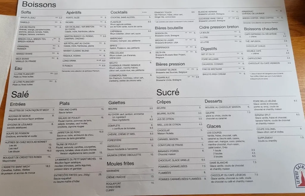 Menü_Le Petit Saint Michel_Erquy_Bild_2