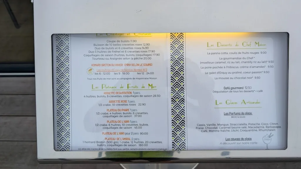 Menu_L'Abri Des Flots - Restaurant_Erquy_image_1