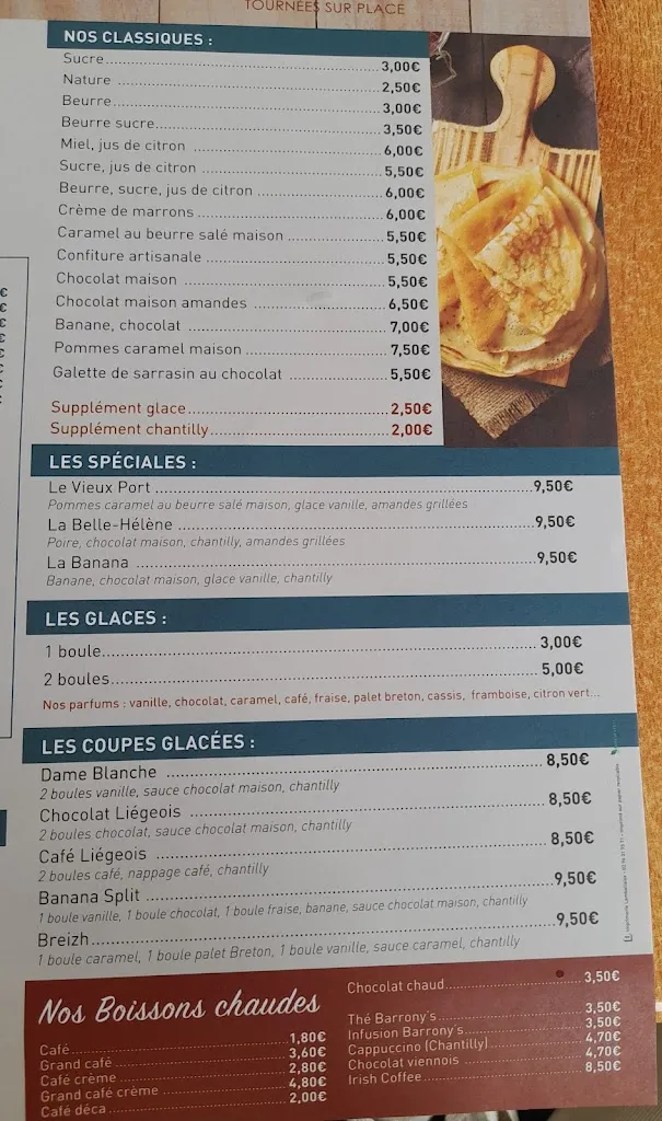 Menü_Crêperie le vieux port_Erquy_Bild_2