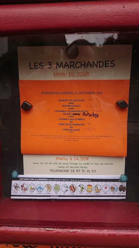 Menu_Les Trois Marchands_Guémené-sur-Scorff_image_1