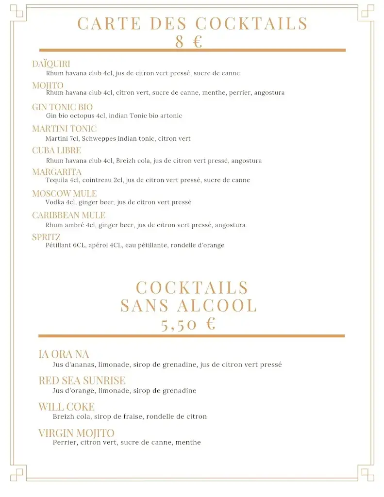 Menu_Pizzéria et Hébergements L'Ile aux Oiseaux Guern_Guern_immagine_1