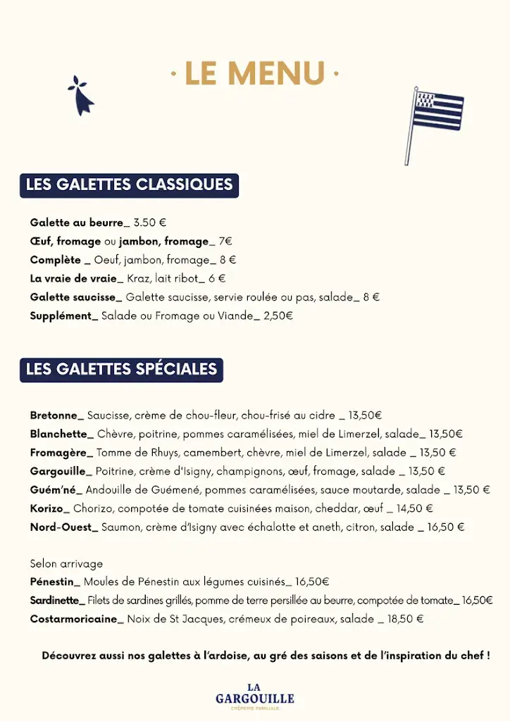 Menu_La Gargouille_Guerno_image_1