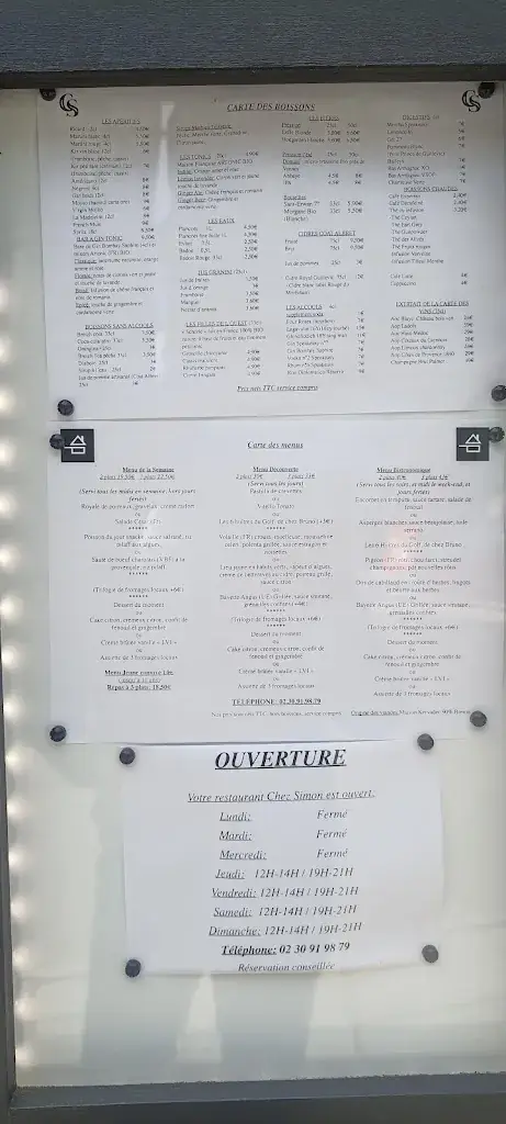 Menu_Restaurant Chez Simon_Josselin_image_1