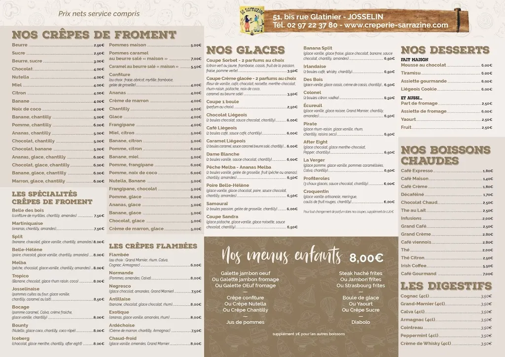Menu_Crêperie La Sarrazine_Josselin_immagine_2