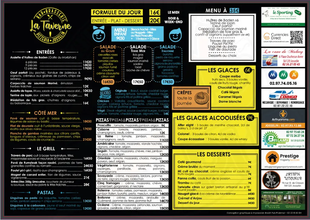 Menu_LA TAVERNE - Restaurant à Josselin_Josselin_image_1