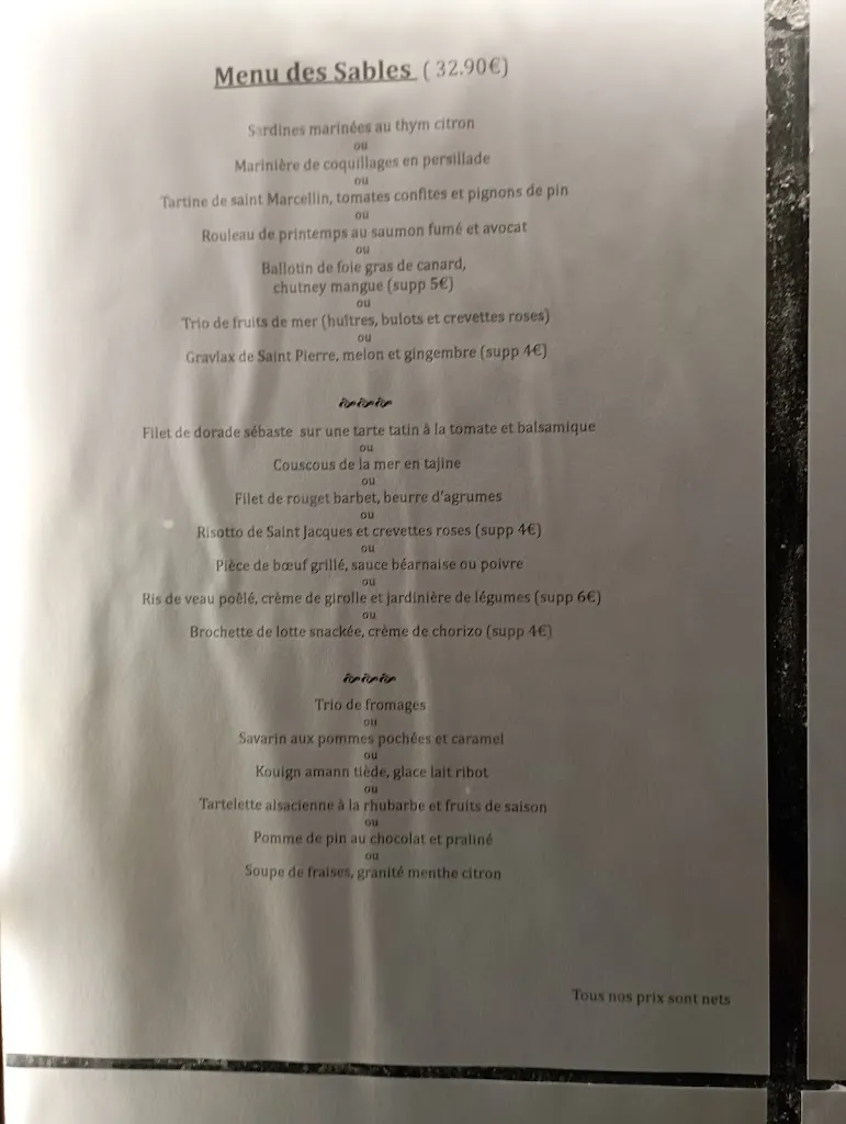 Menu_La Potinière Sables d'or les pins_Fréhel_image_2