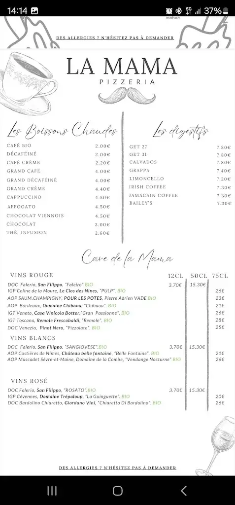 Menu_Restaurant-Pizzeria La mama_Fréhel_image_3