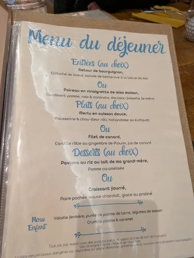 Menu_Restaurant Le 21ème Commis_Morlaix_image_1
