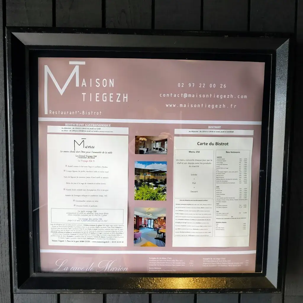 Menu_Hôtel Restaurant Maison Tiegezh_Guer_image_4