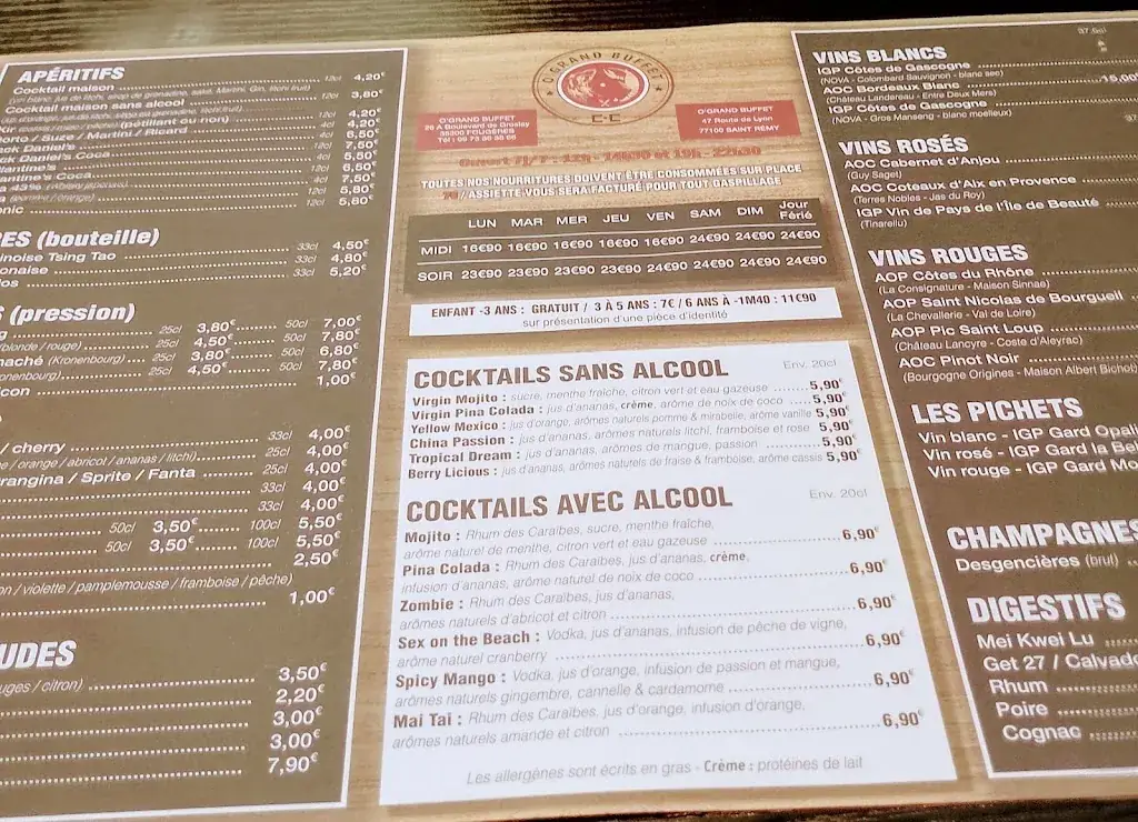 Menu_O'Grand Buffet_Fougères_image_1