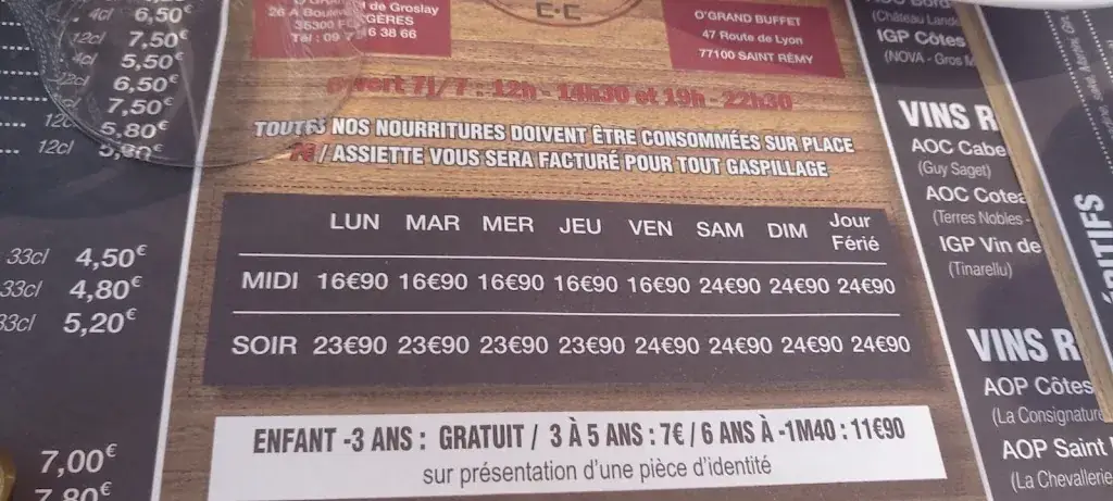 Menu_O'Grand Buffet_Fougères_image_3