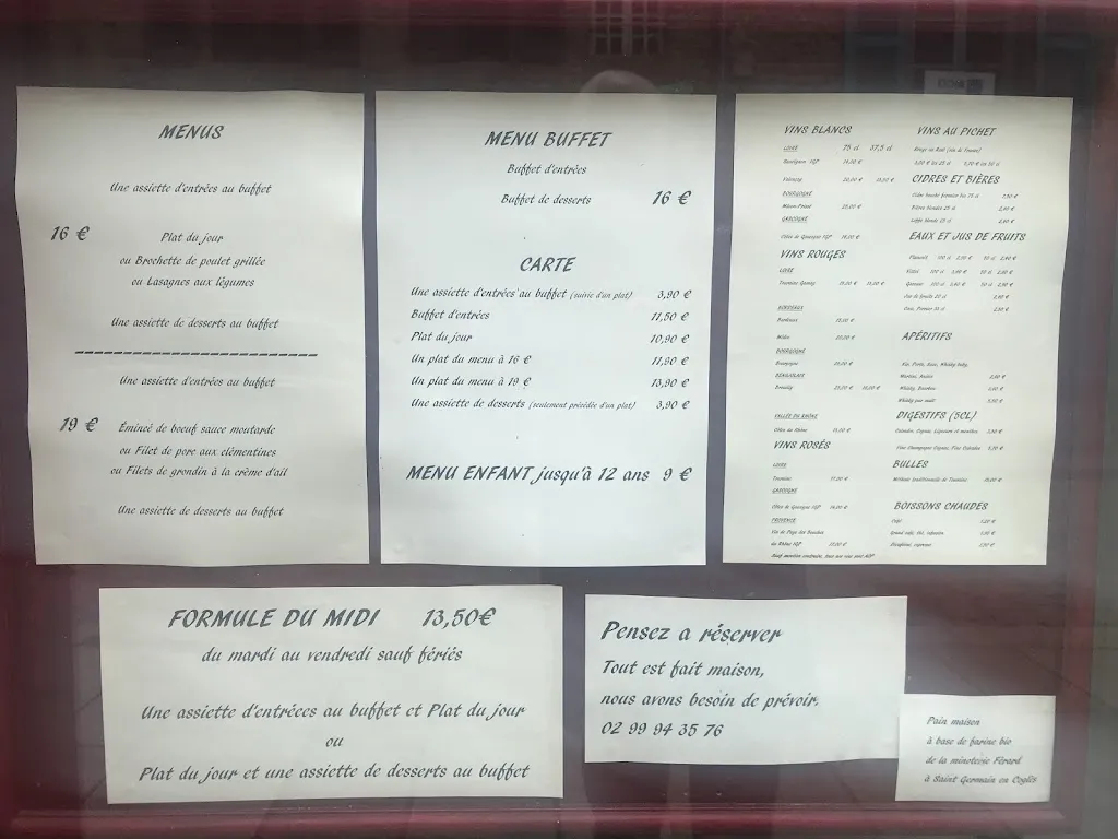Menu_Restaurant Le Buffet_Fougères_image_1