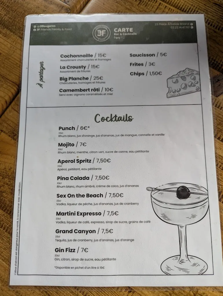 Menu_3F - Friends Family & Food_Fougères_image_2