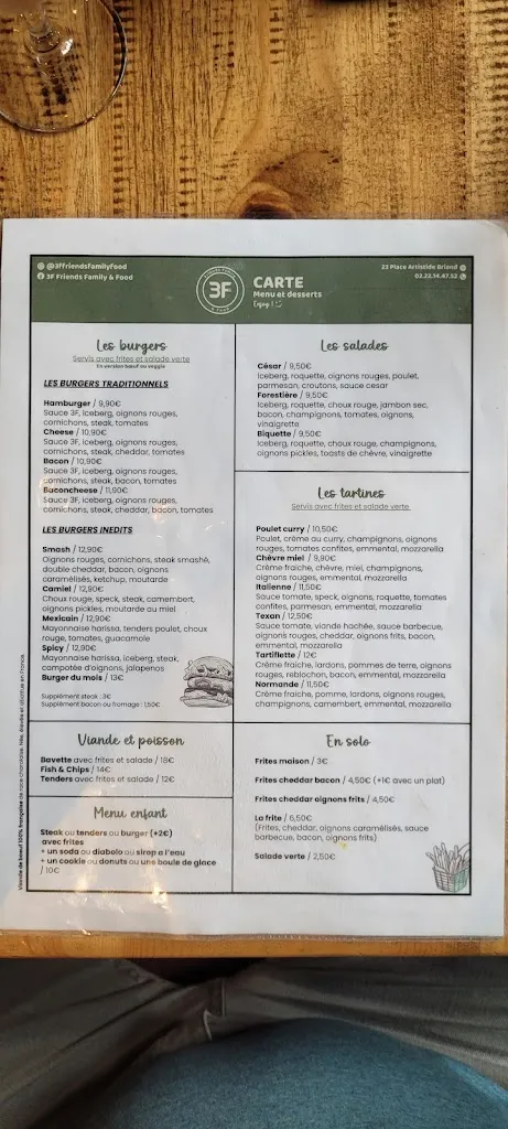 Menu_3F - Friends Family & Food_Fougères_image_4
