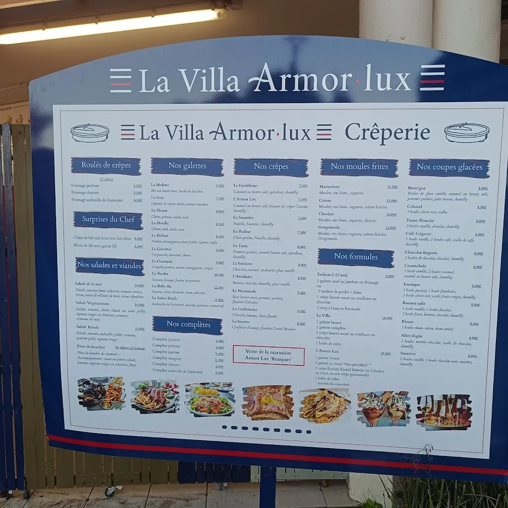 Menu_Crêperie La Villa Armor Lux à Guidel Plages - Lorient _Guidel_image_1