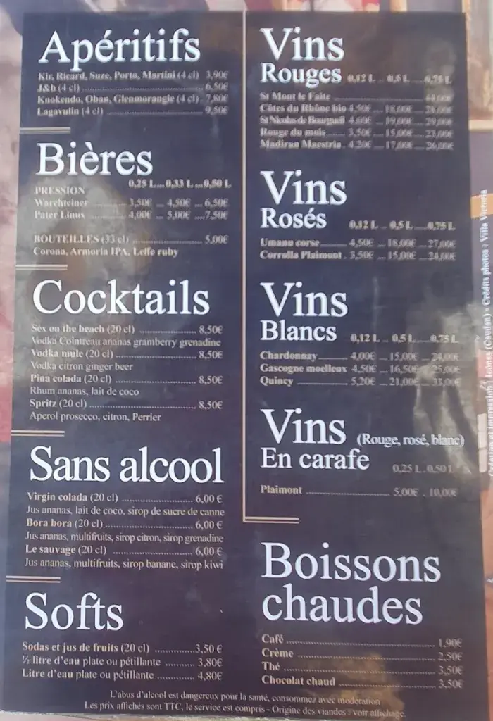 Menu_La Villa Victoria_Guidel_image_3