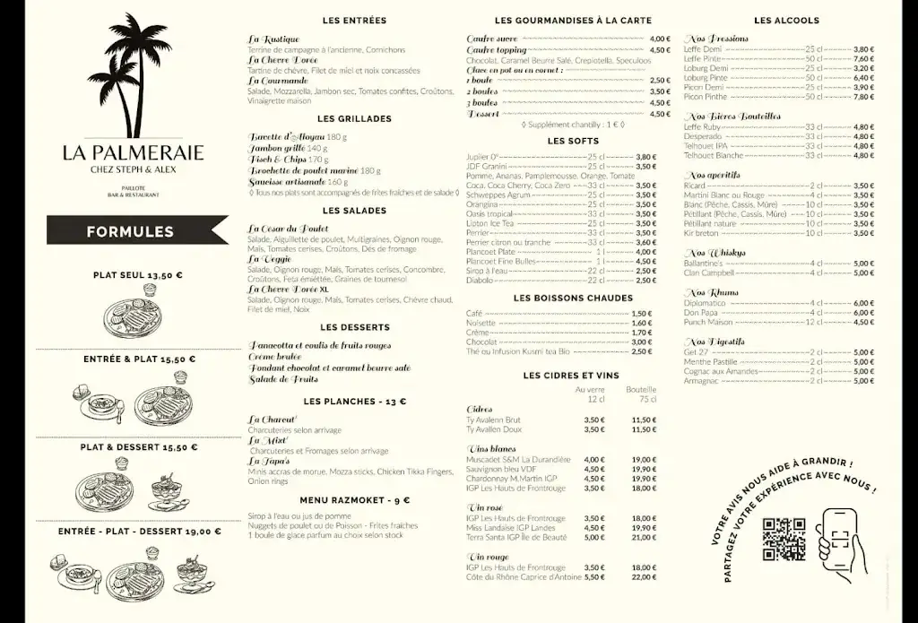 Menu_La Palmeraie - Chez Steph & Alex bar restaurant saisonnier de mai a septembre_Guipry-Messac_image_1
