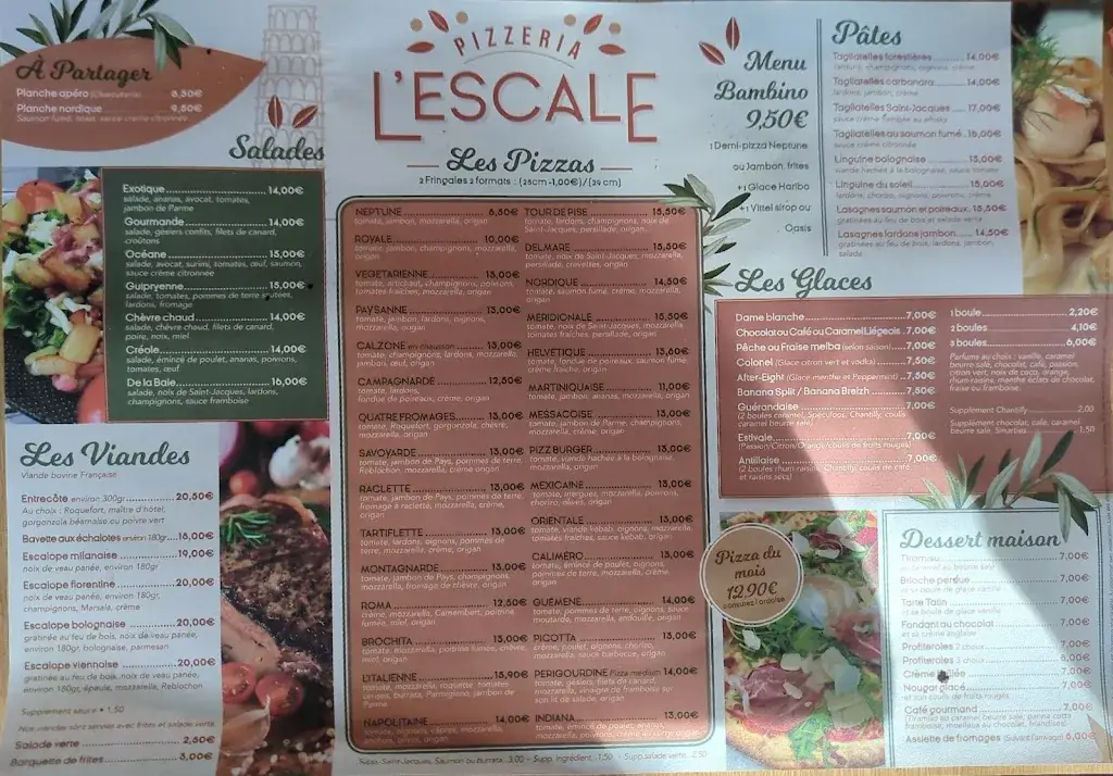 Menu_Restaurant Pizzeria L'Escale Guipry-Messac_Guipry-Messac_image_1