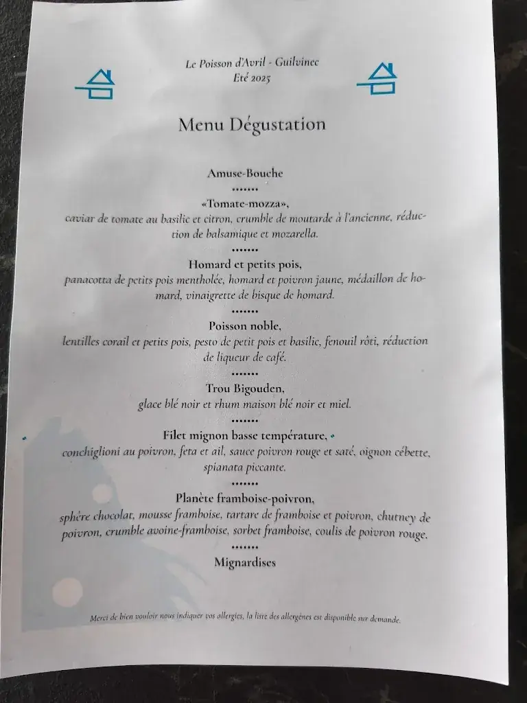 Menu_Le Poisson D'Avril_Guilvinec_image_1