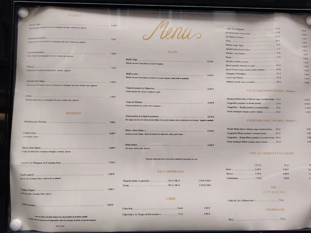 Menu_Le Petit Dakar Guingamp_Guingamp_image_1