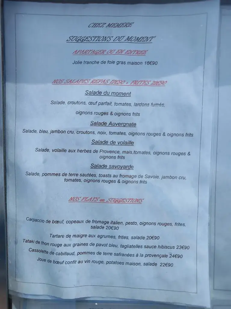 Restaurant chez Mémère_Bellerive-sur-Allier_menu_image_1
