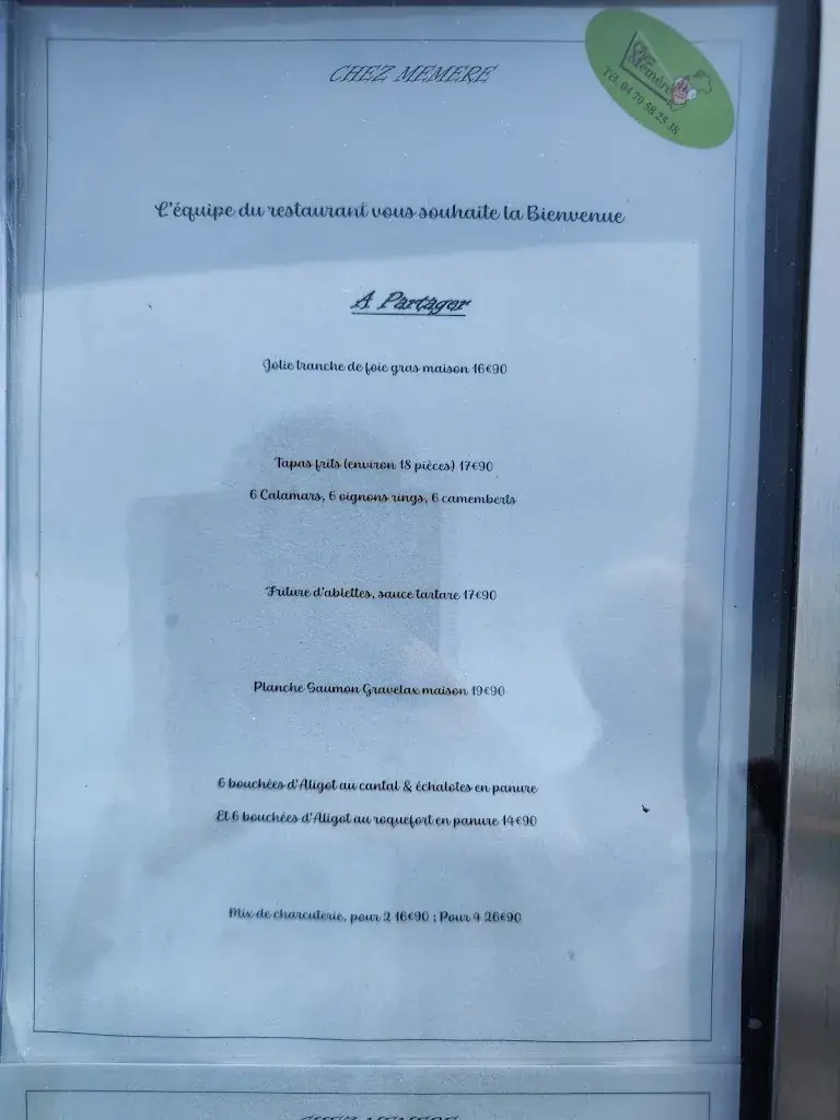 Menu_Restaurant chez Mémère_Bellerive-sur-Allier_image_3