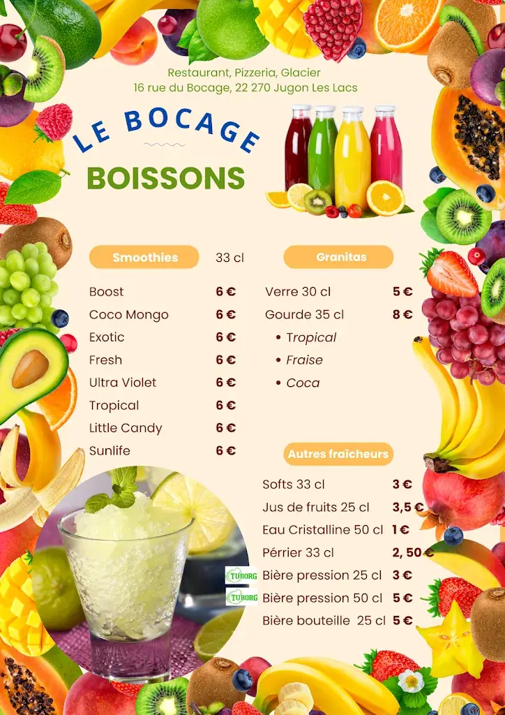 Menu_RESTAURANT LE BOCAGE_Jugon-les-Lacs_imagen_1