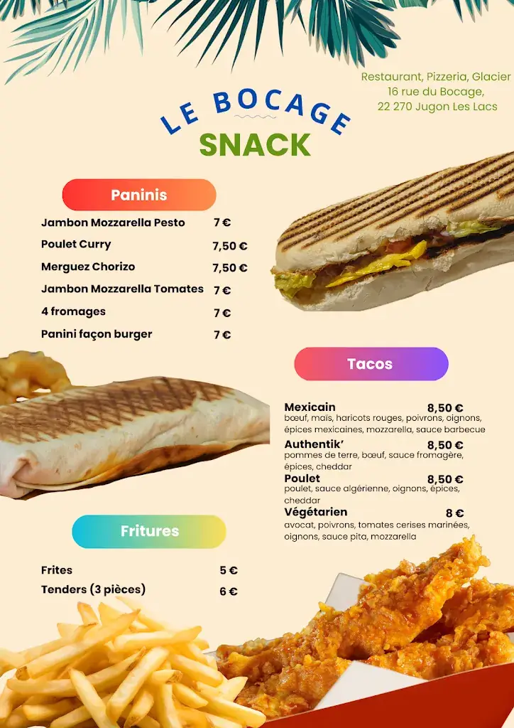 Menu_RESTAURANT LE BOCAGE_Jugon-les-Lacs_imagen_2