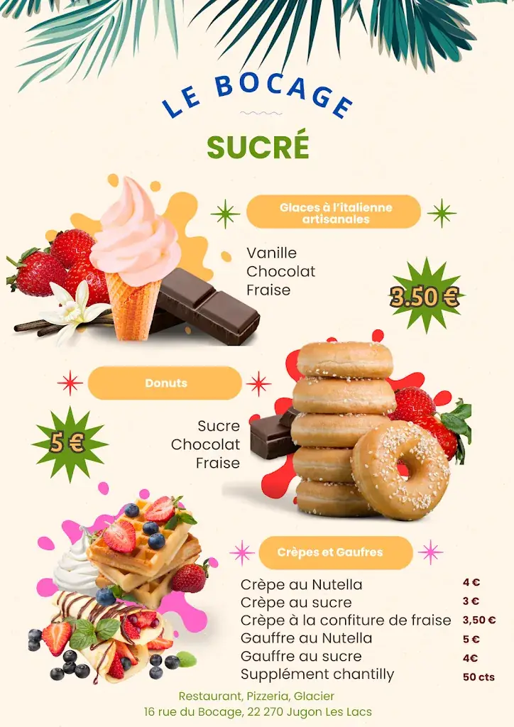 Menu_RESTAURANT LE BOCAGE_Jugon-les-Lacs_imagen_3