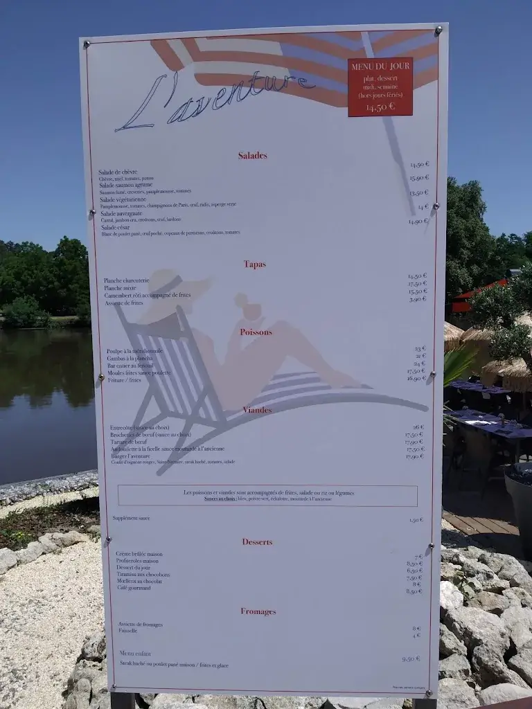 L'Aventure (Vichy Plage) restaurant in Bellerive-sur-Allier