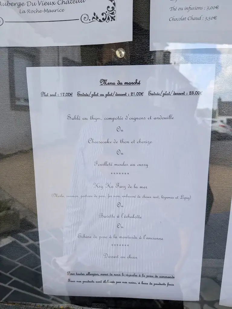 Menü_Auberge du Vieux Château_Roche-Maurice_Bild_4