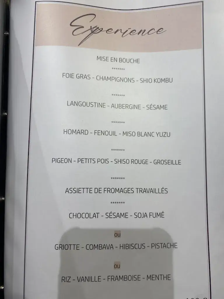 Menu_Restaurant La Table d'Antoine_Vichy_image_1