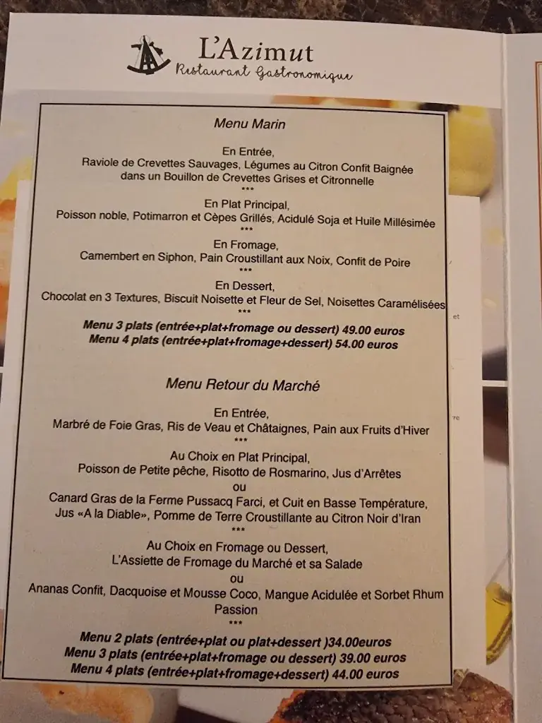 Menu_L'Azimut La Trinité sur Mer_Trinité-sur-Mer_image_2