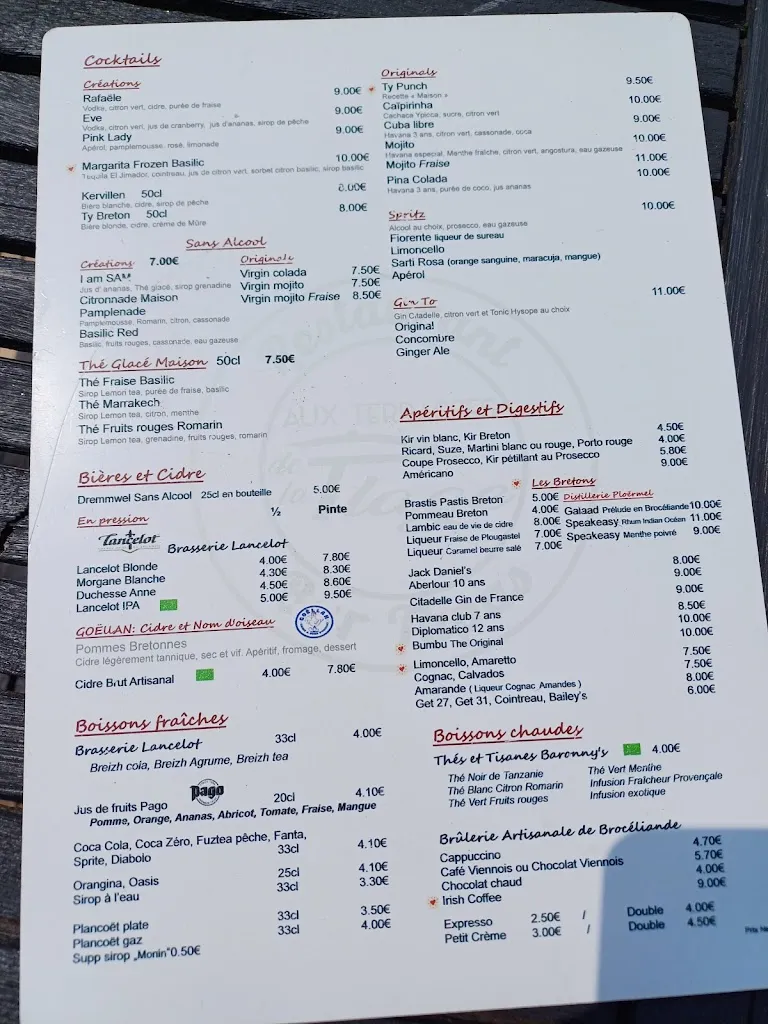 Menu_Aux Terrasses De La Plage_Trinité-sur-Mer_image_1
