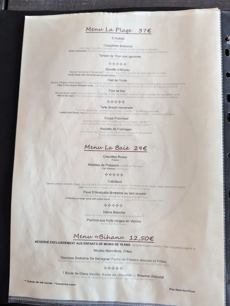 Menu_Aux Terrasses De La Plage_Trinité-sur-Mer_image_3