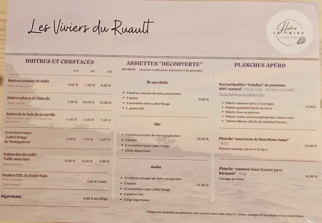 Menu_Les Viviers Du Ruault_Sarzeau_image_1