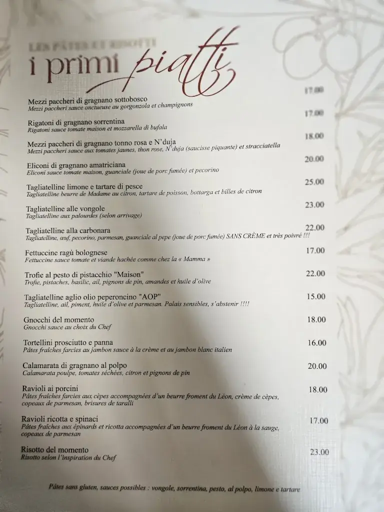 Menu_Il Toscano La Mézière_Mézière_immagine_1