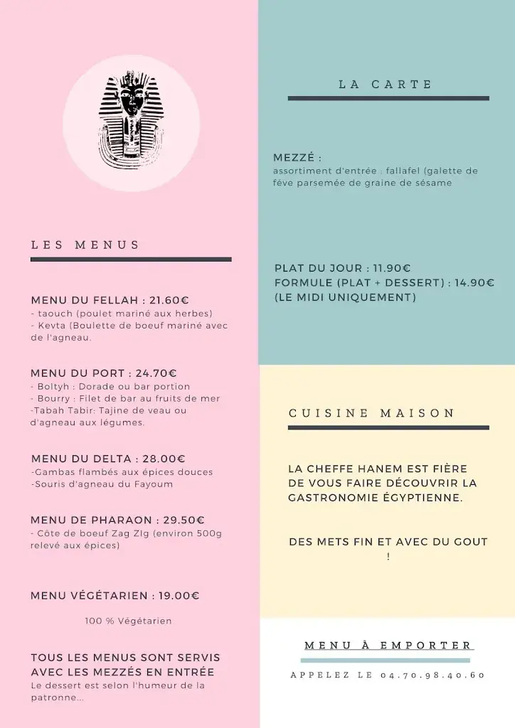 Menü_Restaurant Alexandrie_Vichy_Bild_1