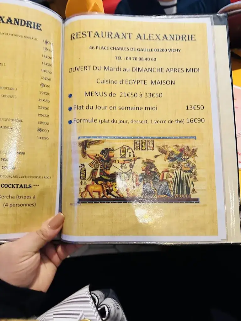 Menü_Restaurant Alexandrie_Vichy_Bild_4